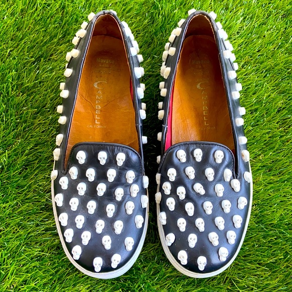 Jeffrey Campbell Shoes - Jeffrey Campbell Skull Leather Slip On Sneakers 8